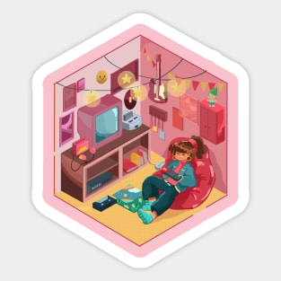 Videogames in my room Sticker